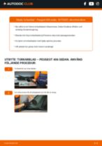 Byta Torkarblad fram och bak PEUGEOT 406 (8B): guide pdf