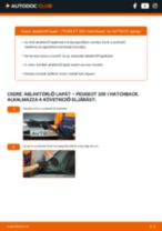 Hogyan végezzek Ablaktörlő cserét 205 Cabrio 1.9 CTI autómban? Lépésről-lépésre útmutatók