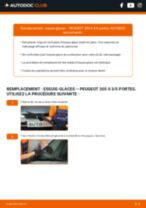 Comment changer Essuie-glaces PEUGEOT 205 Box arrière et avant - Manuel pdf