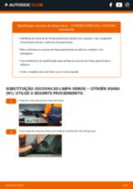 Como substituir Escovas limpa para brisas traseiro e dianteiro CITROËN XSARA (N1) - manual online