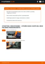 Hvordan bytte Vindusviskerblad bak og foran CITROËN XSARA Coupe (N0) - guide online