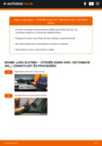 Stikla tīrītāja slotiņa priekšā un aizmugurē maiņa CITROËN XSARA Box Body / Hatchback: ceļvedis pdf