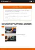 Mudar Escovas do Limpa Vidros dianteiro e traseiro CITROËN XSARA Box Body / Hatchback: guia pdf