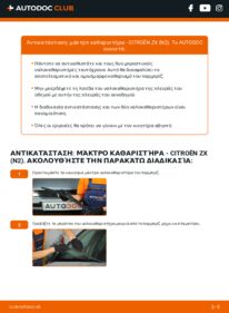 Πώς να πραγματοποιήσετε αντικατάσταση: Μάκτρο καθαριστήρα na ZX Hatchback (N2) 1.9 D