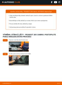 Jak provést výměnu: List stěrače 205 Cabrio 1.6 CTI