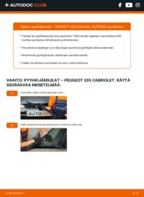 Kuinka vaihtaa Pyyhkijänsulat 1.6 CTI Peugeot 205 Cabriolet -autoon
