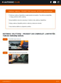 Kaip atlikti keitimą: Peugeot 205 Cabriolet 1.6 CTI Valytuvo gumelė