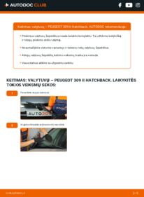 Kaip atlikti keitimą: Peugeot 309 2 1.9 GTI 16V Valytuvo gumelė