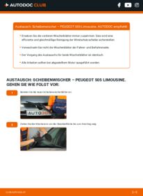Wie der Austausch bewerkstelligt wird: Scheibenwischer 2.5 Diesel Peugeot 505 (551a)