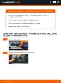 Slik bytter du Vindusviskere 1.4 HDi Citroën C3 Pluriel