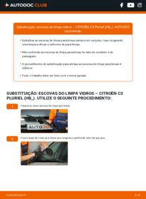 Como realizar a substituição de Escovas do Limpa Vidros 1.4 HDi Citroën C3 Pluriel