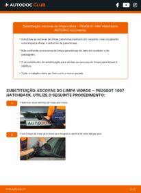 Como realizar a substituição de Escovas do Limpa Vidros 1.4 HDi PEUGEOT 1007 (KM_)