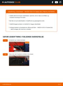 Hvordan man udfører udskiftning af: Viskerblade på 1.5 16V (BJ5P) Mazda 323 Familia BJ
