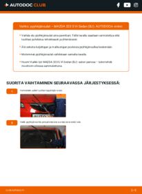 Kuinka vaihtaa Pyyhkijänsulat 1.5 16V (BJ5P) Mazda 323 Familia BJ -autoon