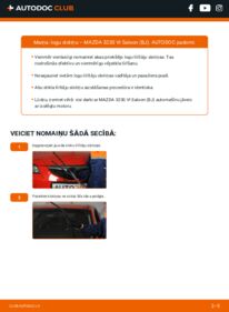 Kā veikt nomaiņu: 1.5 16V (BJ5P) Mazda 323 Familia BJ Stikla tīrītāja slotiņa