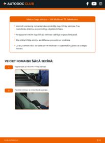 Kā veikt nomaiņu: 2.5 TDI VW Multivan T5 Stikla tīrītāja slotiņa