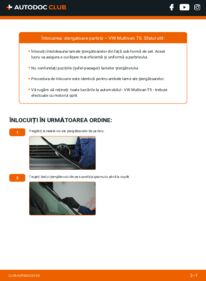 Cum să efectuați înlocuirea: Lamela stergator VW Multivan T5 2.5 TDI