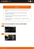 Online manual on changing Engine filter yourself on SUZUKI XL7