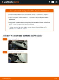 Hogyan végezze a cserét: 2.0 CRD Dodge Caliber SRT4 Utastér levegő szűrő