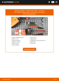 Comment effectuer un remplacement de Disque de frein 2.0 TDI 4motion VW Golf Alltrack
