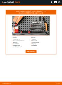 Kuidas välja vahetamist läbi viia: Renault 19 Chamade l53 1.9 D Piduriketas