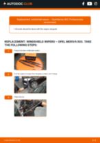 High-level professional manual on replacing the Window wipers on the ZAFIRA