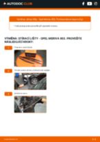 Podrobné PDF tutoriály, jak vyměnit List stěrače na autě OPEL MERIVA