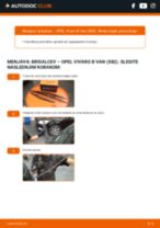 zadaj in spredaj Metlica brisalnika stekel OPEL Vivaro B Van (X82) | PDF vodič za zamenjavo