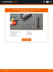 Kuidas välja vahetamist läbi viia: VAUXHALL SINTRA 2.2 i 16 V Kütusefilter