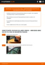 Como substituir Escovas limpa para brisas traseiro e dianteiro MERCEDES-BENZ SLK (R172) - manual online