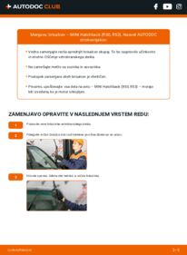 Kako izvesti menjavo: Metlica brisalnika stekel Hatchback (R50, R53) 1.6 Cooper