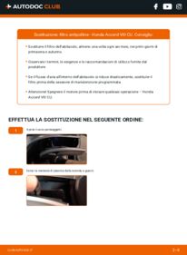 Sostituzione di Filtro Antipolline Honda Accord VIII CU 2.0 i (CU1)