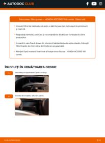 Cum să efectuați înlocuirea: Filtru habitaclu Honda Accord Break mk8 2.2 i-DTEC (CW3)