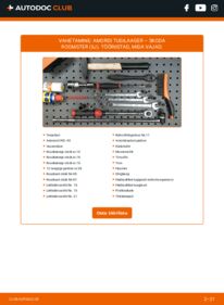 Kuidas välja vahetamist läbi viia: Skoda Roomster 5j 1.9 TDI Amordi Tugilaager