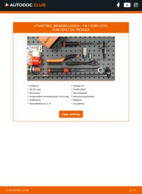 Slik bytter du Bremseklosser 1.3 D Multijet (225CXB1A, 225AXB1A, 225CXB11, 225AXB11,... Fiat Qubo