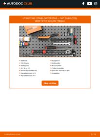 Slik bytter du Stabilisatorstag 1.3 D Multijet (225CXB1A, 225AXB1A, 225CXB11, 225AXB11,... Fiat Qubo