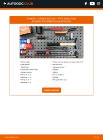 Ako vykonať výmenu: Lozisko kolesa na Qubo (225) 1.3 D Multijet (225CXB1A, 225AXB1A, 225CXB11, 225AXB11,...