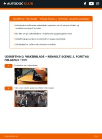 Hvordan man udfører udskiftning af: Viskerblade på 1.9 dCi Renault Scenic 2