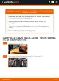 Como realizar a substituição de Escovas do Limpa Vidros 1.9 dCi Renault Scenic 2