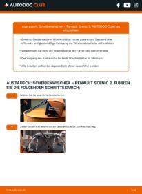 Wie der Austausch bewerkstelligt wird: Scheibenwischer 1.9 dCi Renault Scenic 2