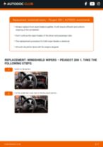 Replacing Rear view mirror glass PEUGEOT 208: free pdf