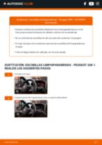 La guía profesional para realizar la sustitución de Escobillas de Limpiaparabrisas en tu Peugeot 208 I 1.4 HDi