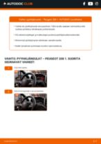 PEUGEOT 208 Takajarrulevyt ja etujarrulevyt vaihto: ilmainen pdf