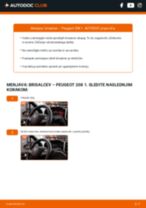 PDF priročnik za zamenjavo: Metlice brisalcev PEUGEOT 208 I Hatchback (CA_, CC_) zadaj in spredaj