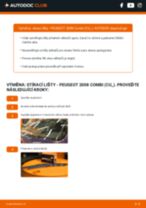 Podrobné PDF tutoriály, jak vyměnit List stěrače na autě PEUGEOT 2008