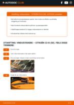 Bytte Vindusviskere foran og bak CITROËN C3 III (SX): handleiding pdf