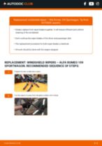 Step by step PDF-tutorial on Wiper Blades ALFA ROMEO 159 Sportwagon (939) replacement