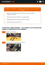 PDF med trinn for trinn-veiledning for bytte av ALFA ROMEO 159 Sportwagon (939) Vindusviskere