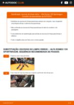 Tutorial passo a passo em PDF sobre a substituição de Escovas do Limpa Vidros no ALFA ROMEO 159 Sportwagon (939)