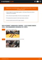 How to replace and adjust Windscreen wipers ALFA ROMEO BRERA: pdf tutorial
